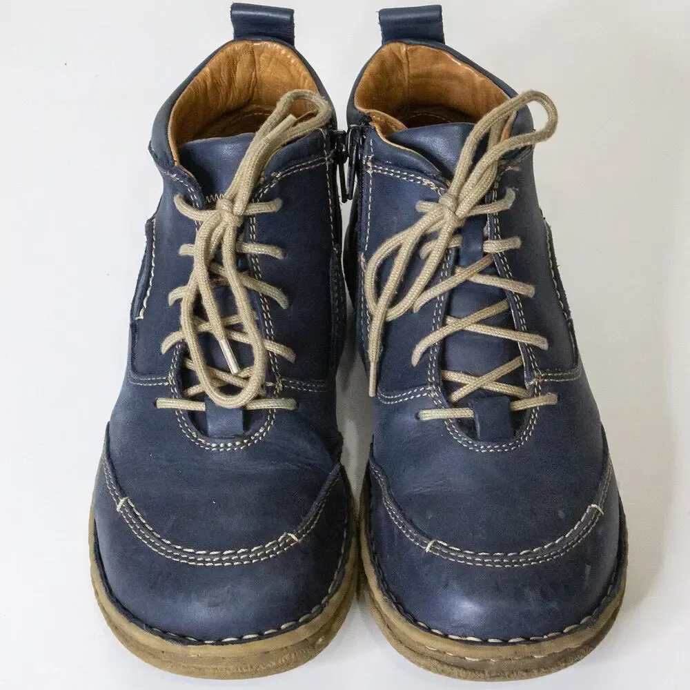 Josef Seibel Neele 34 Women's Ankle Boots EU 37 US 6.5-7 Blue Leather Comfort